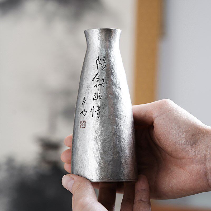 斑锡龙高纯锡酒壶分酒壶分酒器酒具套装幽情一修纯手工制锡器