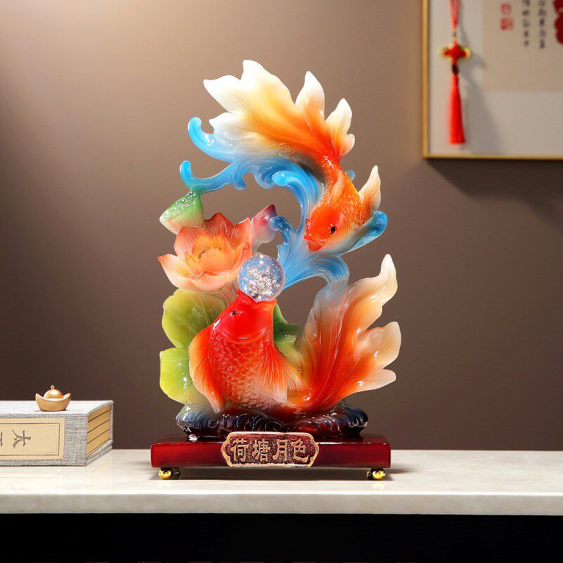年年有鱼家居装饰摆件客厅玄关酒柜电视柜招财装饰品乔迁搬家礼品