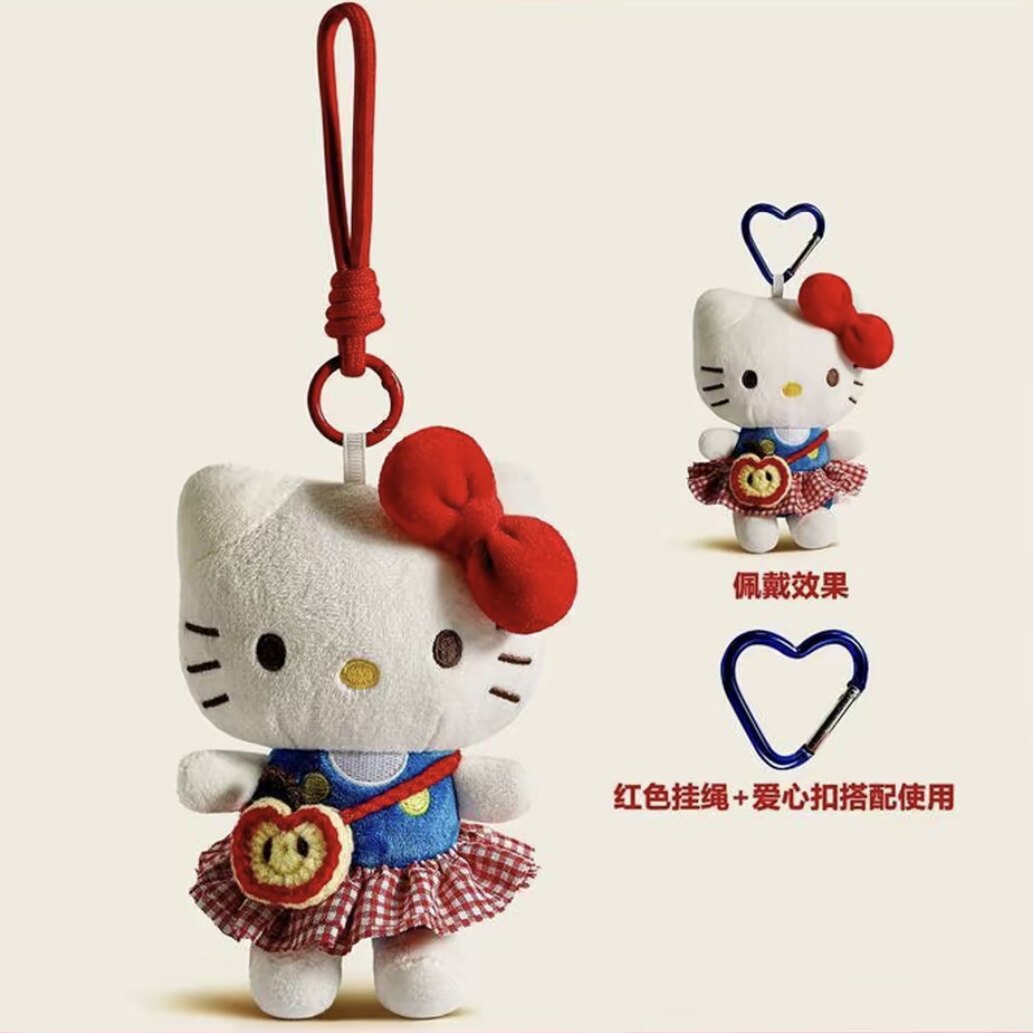Kitty挂饰书包包手机汽车钥匙扣挂件毛绒公仔情侣学生礼物通用