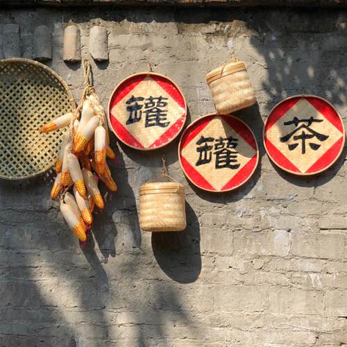 茶馆茶楼墙壁挂件茶叶城复古茶艺茶道茶叶店装饰茶文化背景墙挂饰