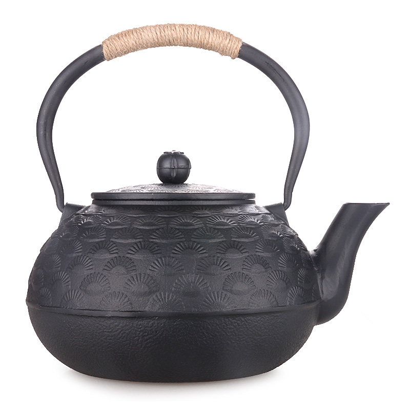 铸铁壶大容量大号烧水壶新中式茶室茶柜摆件饰品铁茶壶自在钩挂壶