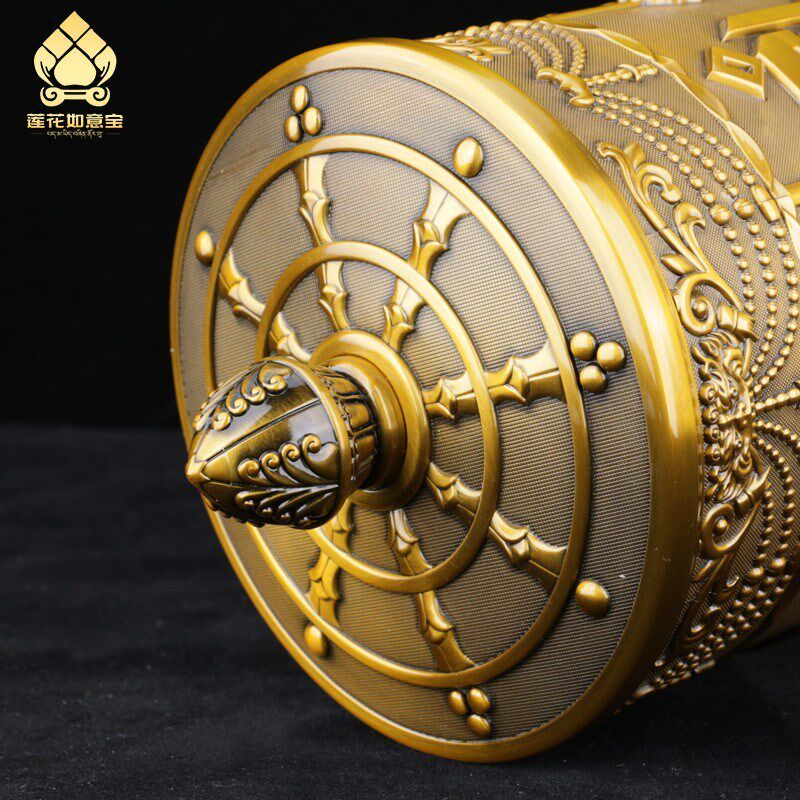 德田电动转金轮家用插电转运轮召财轮藏族转简经纶家居玄关转金筒