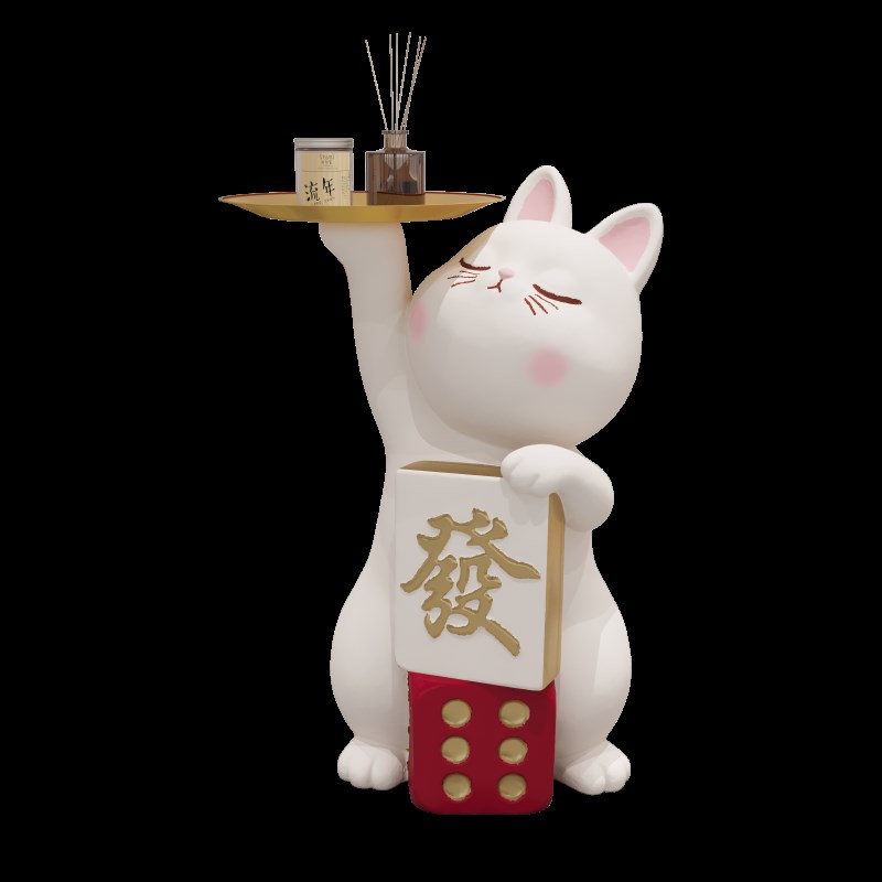 招财猫大型落地创意迎宾摆件新店开业礼物大厅拍照高档店铺收银台