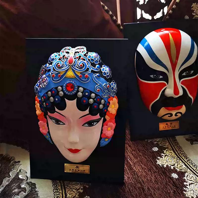 戏曲脸谱面具摆件京剧挂件火锅店餐厅酒楼挂饰中国特色礼品送老外