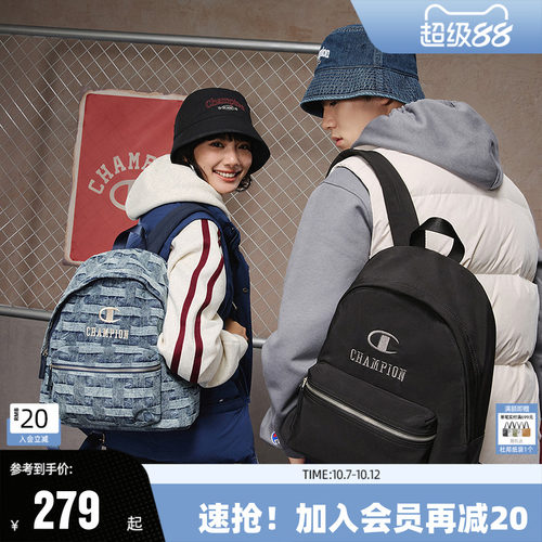 Champion冠军双肩包男女潮流休闲户外校园书包通勤出游季经典格纹