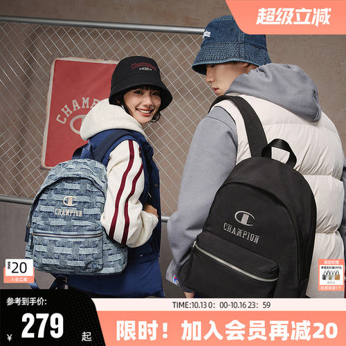 Champion冠军双肩包男女潮流休闲户外校园书包通勤出游季经典格纹