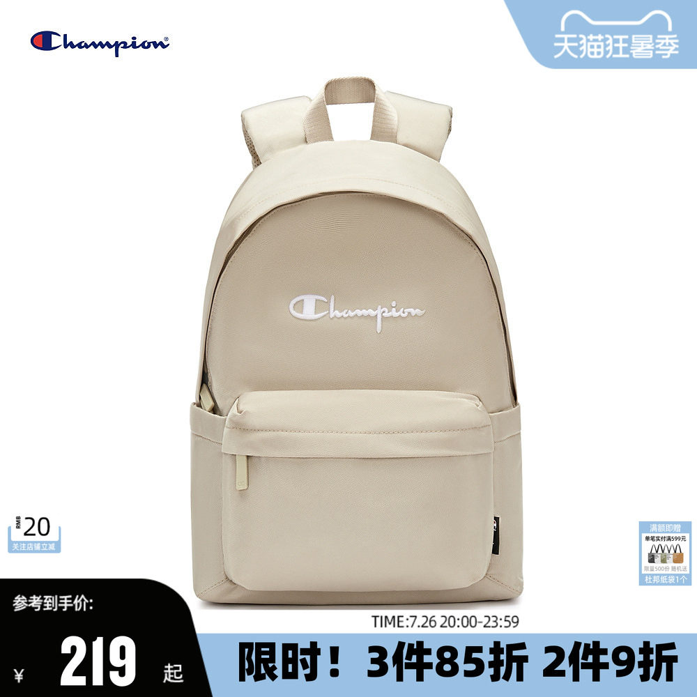 Champion冠军双肩包女时尚背包大容量书包男旅行包运动包字母夏季