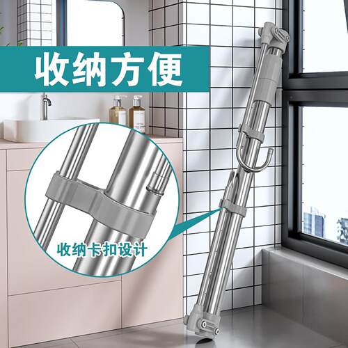 3不04锈钢免打孔衣吊8801杆晾阳台伸缩防风六挡衣晾架