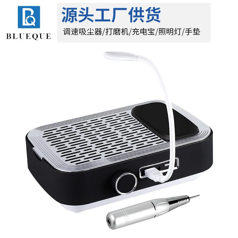 定制logo颜色 充电式美甲吸尘器打磨笔带手垫过滤网照明灯美甲机