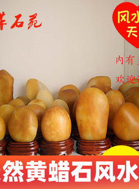 天然黄腊石玄关镇宅原石 奇石 观赏石黄色石头精品玉石摆件黄蜡石