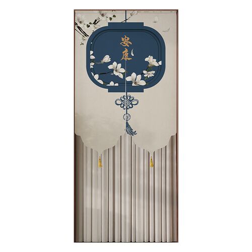 中式门帘隔断帘厨房卧室卫生间遮挡帘纱帘空调家用防蚊挡风挂帘