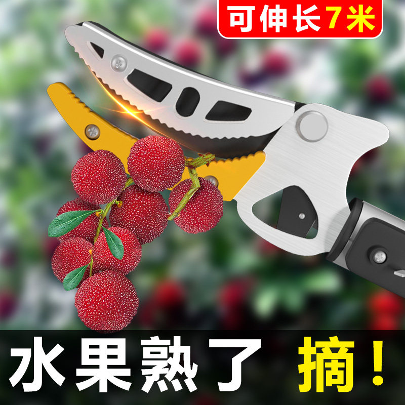 摘水果神器修枝剪伸缩高空摘果剪刀加长采摘器荔枝莲蓬龙眼高枝剪