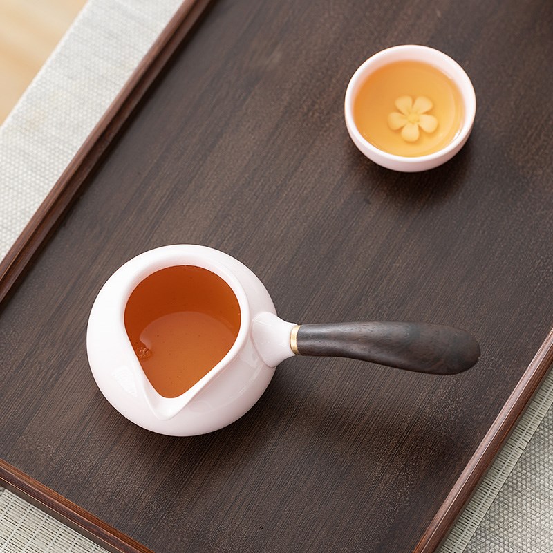 一品仟堂侧把公道杯单个陶瓷茶杯分茶器高档功夫茶具配件家用茶海