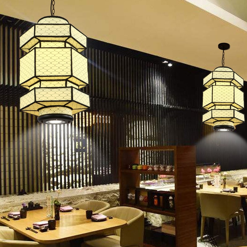 新中式覆古中国风火锅店茶楼饭厅饭店包厢灯笼家用中式风格灯具