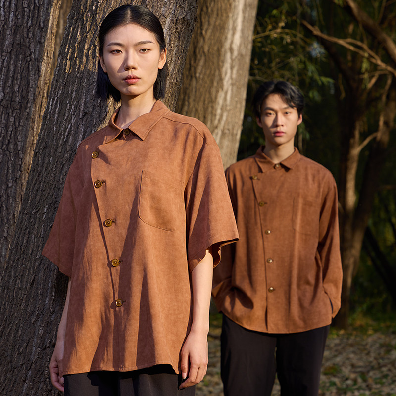 新中式餐饮服务员山野风工作服图片