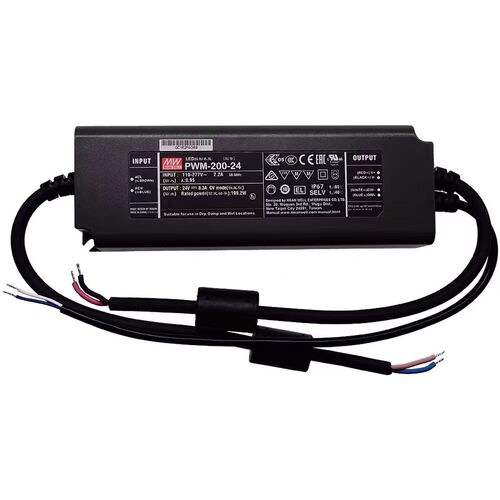 明纬LED开关电源PWM-200-12/24/36/48V 200W PWM输出DA2调光IP67