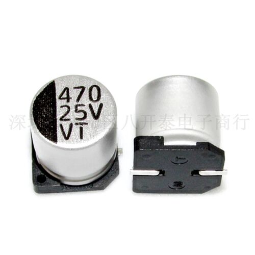 470/25V VT 10*10mm 25V470UF 470UF 25V 贴片电解电容 500个/盘