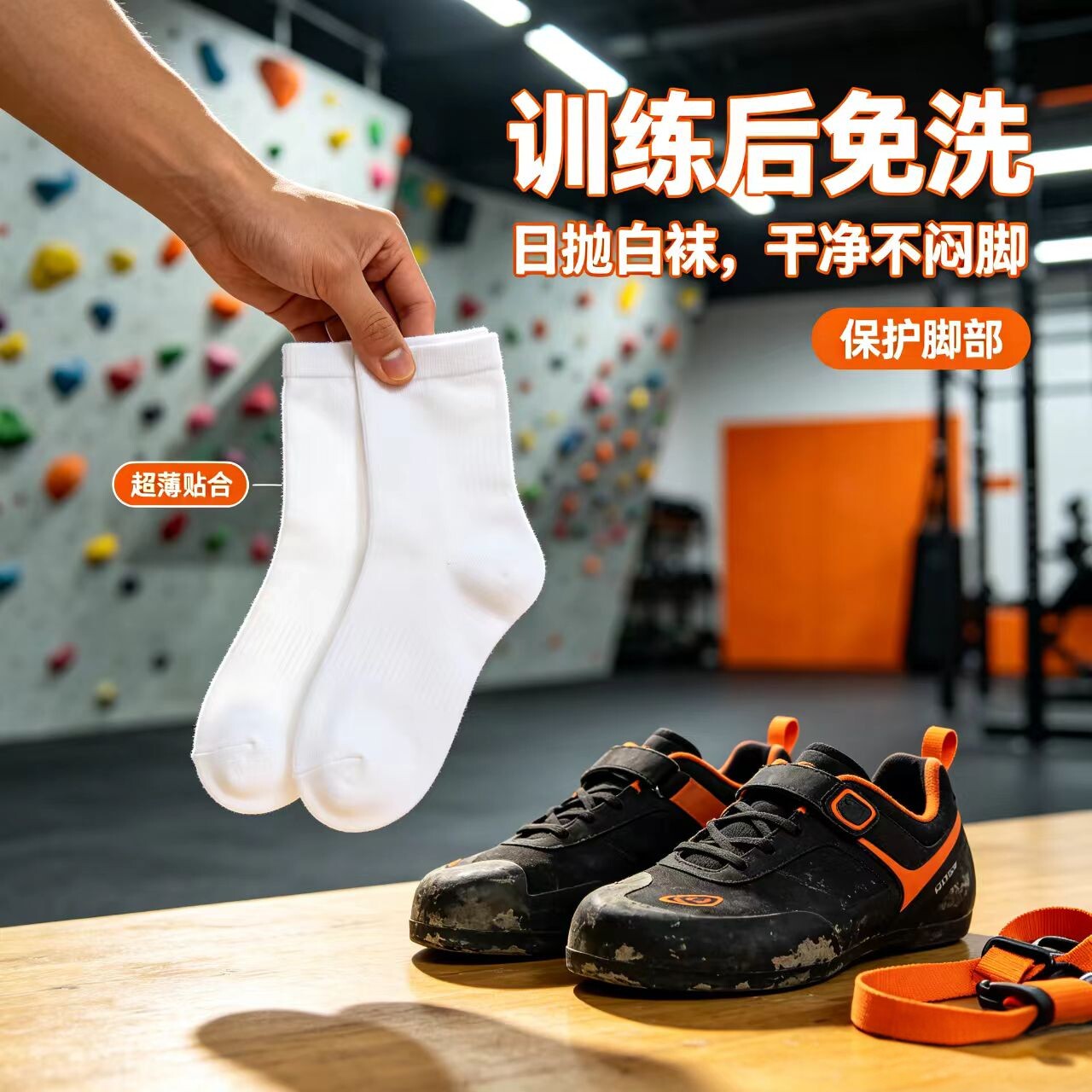 攀岩袜一次性丝袜试穿袜乐园溜冰场馆体验袜足浴一次性白袜