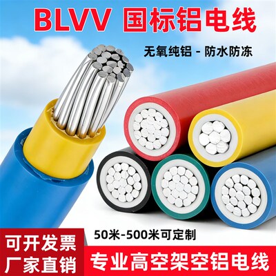 电线BLVV国标双胶铝线10 16 25 35 50 70 95 120 185 240 300平方