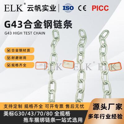 厂家镀锌链条合金钢镀锌铁链子护栏链锚链围栏链合金钢围栏链