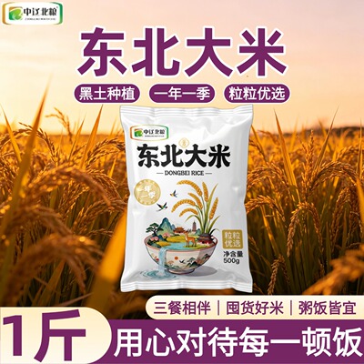 大米东北大米当季大米500g袋装原生态黑土地粒粒优选粥饭皆宜