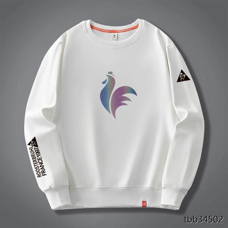 圆领休闲卫衣宽松日常秋冬款加绒保暖上衣法莱尔公鸡秋季潮牌男士