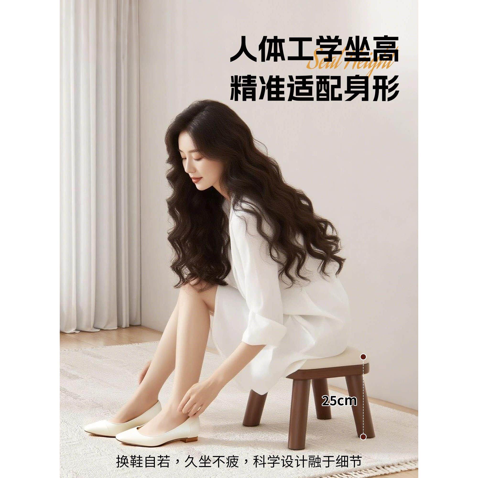 小凳子用木软坐垫实矮凳几AD-20250客家厅儿童板凳沙发尾凳茶凳子