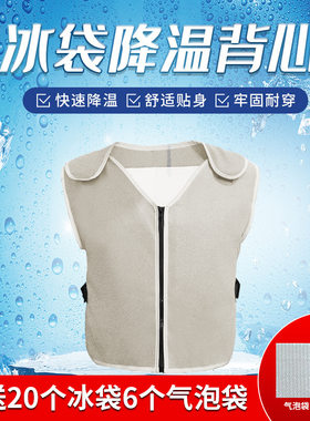 现货夏季降温马甲大码冰镇衣服制冷防暑冰袋冷却背心空调冰爽
