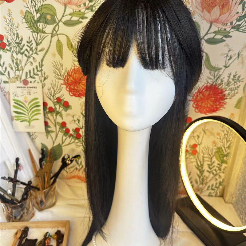 古风假发女整顶汉服假发明制女头套古代头发舞蹈造型万用古装发套