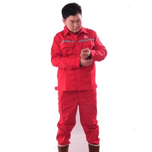 春之绣中石化夏装石油油田劳保服红色加油站防静电套装管道工作服