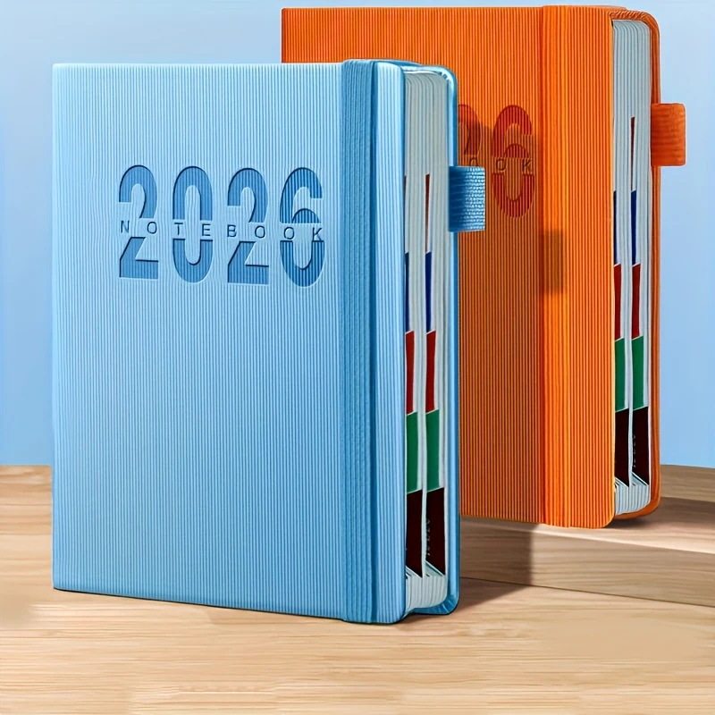 现货2026年日程本英文计划本办公效率手册年历本笔记本定制