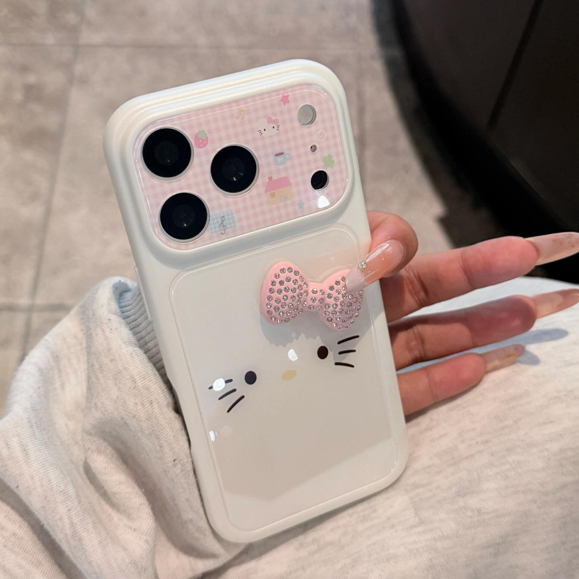 韩系ins奶呼呼猫咪小表情立体蝴蝶结适用iPhone17promax手机壳苹果16pro新款15plus大视窗14硬壳15防摔保护套
