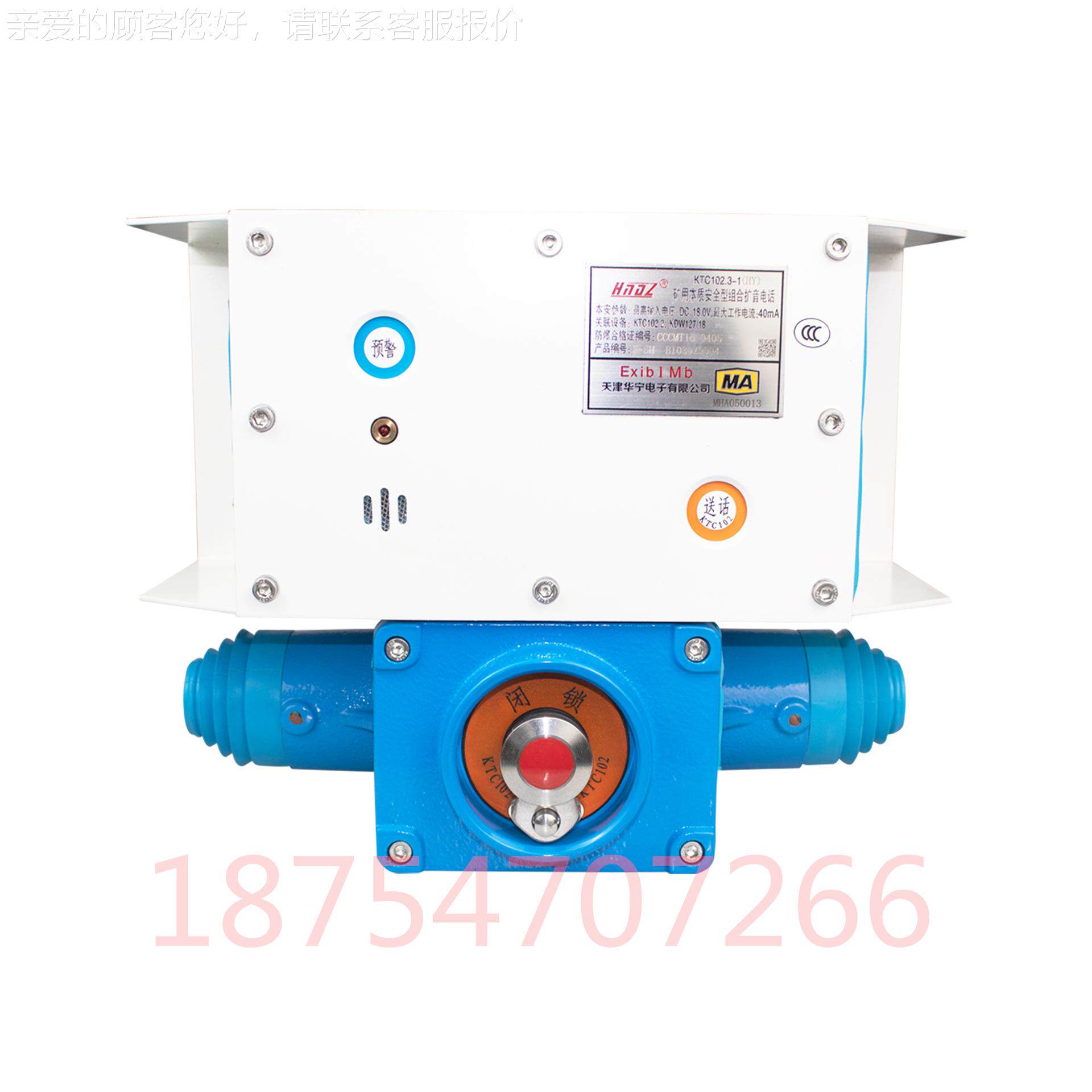 天津电华宁KT102.3-1(HY)质矿用本安全KTC102.3C型组合扩音话