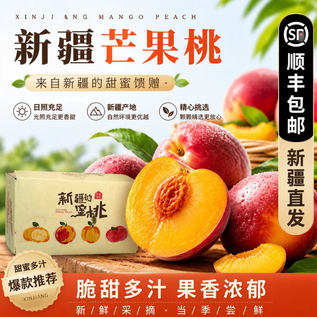 新疆库尔勒芒果桃沙漠丑桃