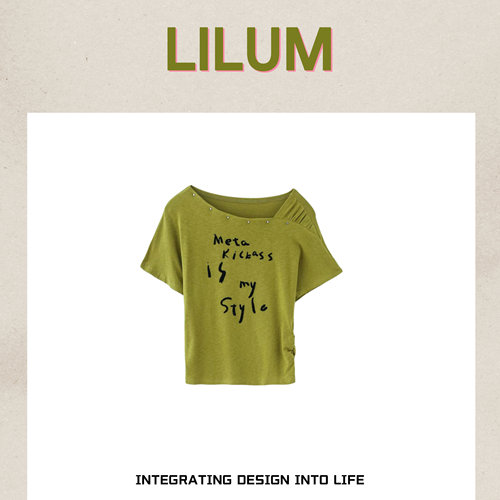 【小田直播间】LILUM厘白【朦胧短袖】时尚百搭休闲短袖