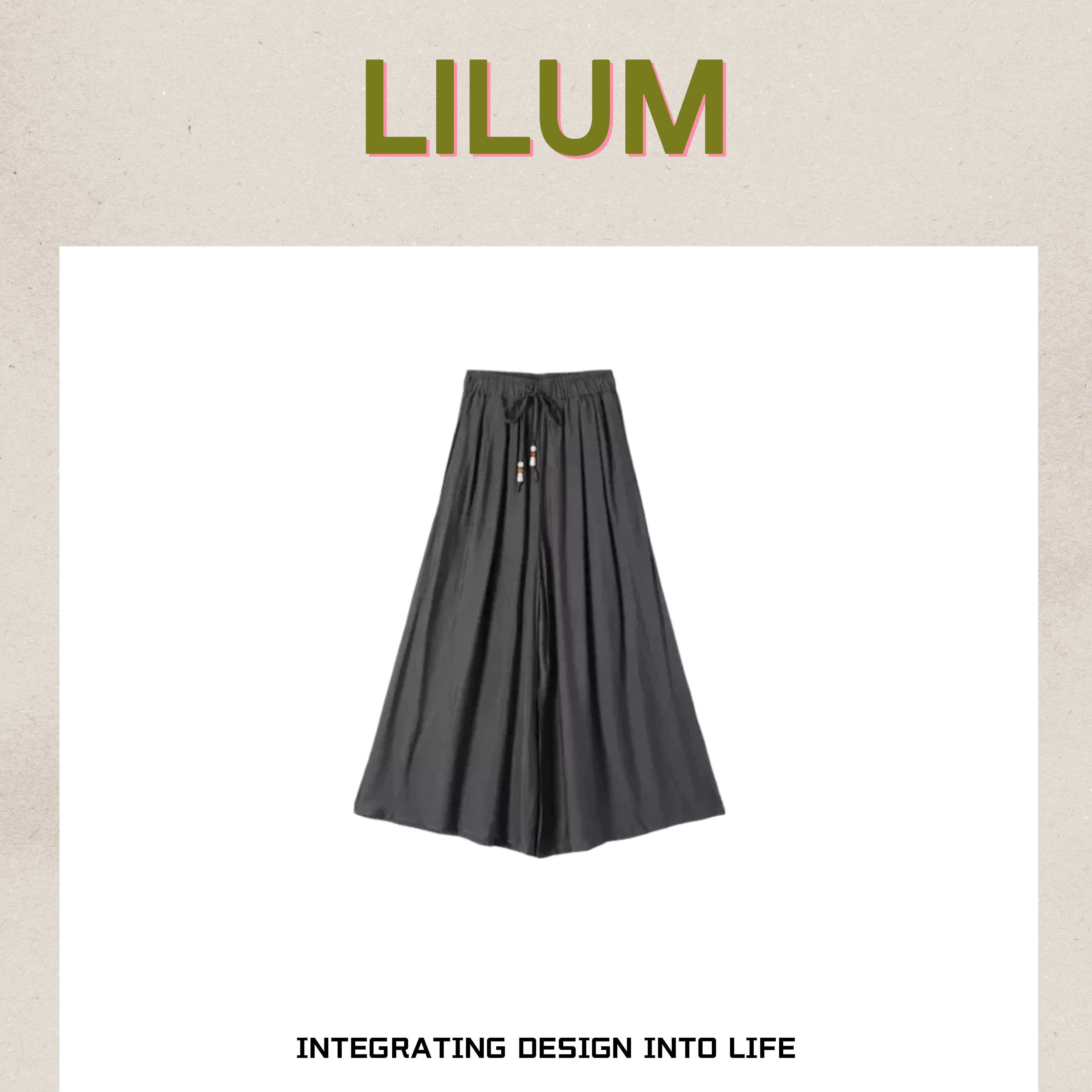 【小田直播间】LILUM厘白【藏诗休闲裤】时尚百搭休闲裤