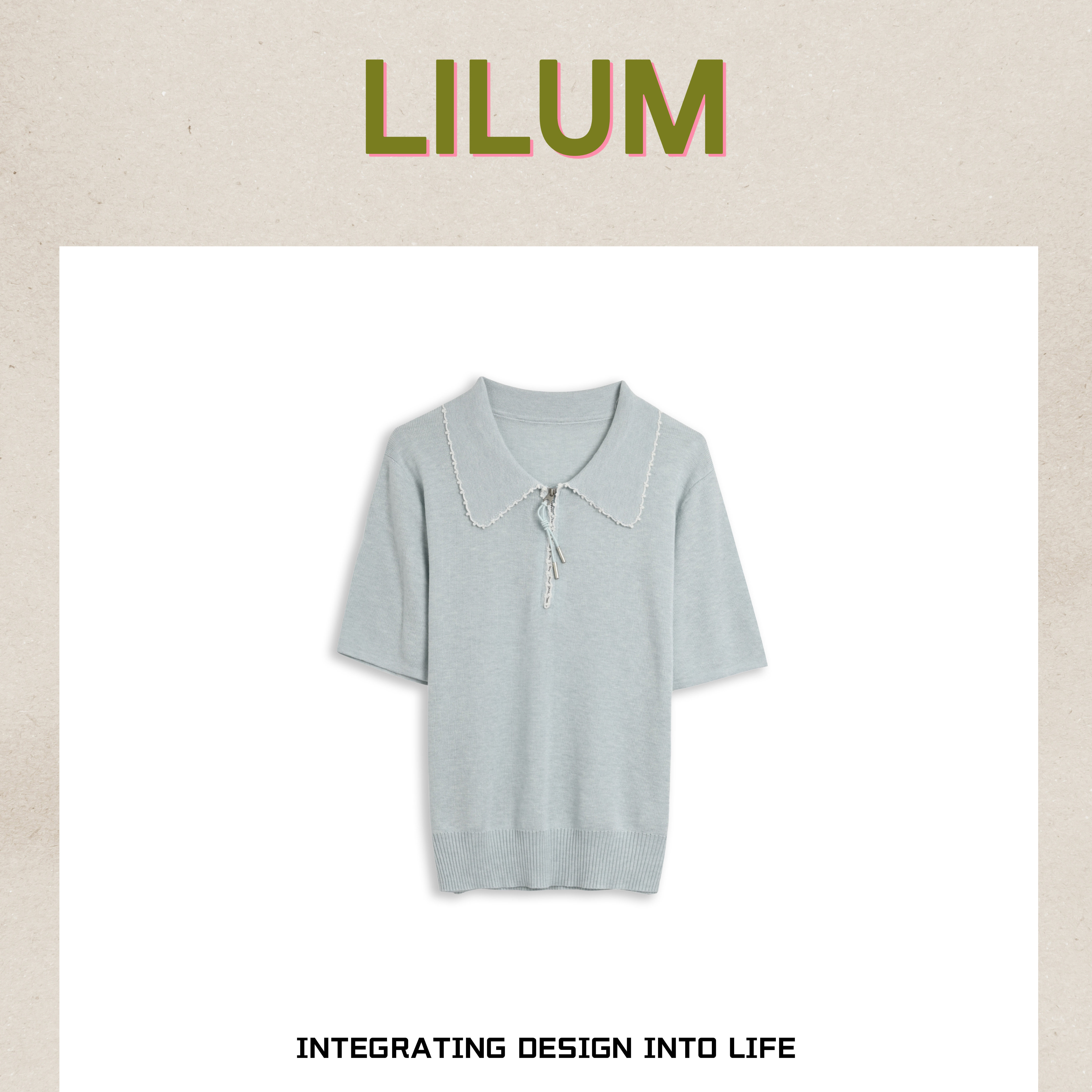 【小田专享】LILUM厘白【漫漫短袖】时尚百搭休闲短袖