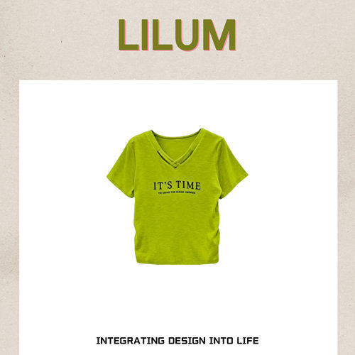 【小田直播间】LILUM厘白【瑶台短袖】时尚百搭休闲短袖