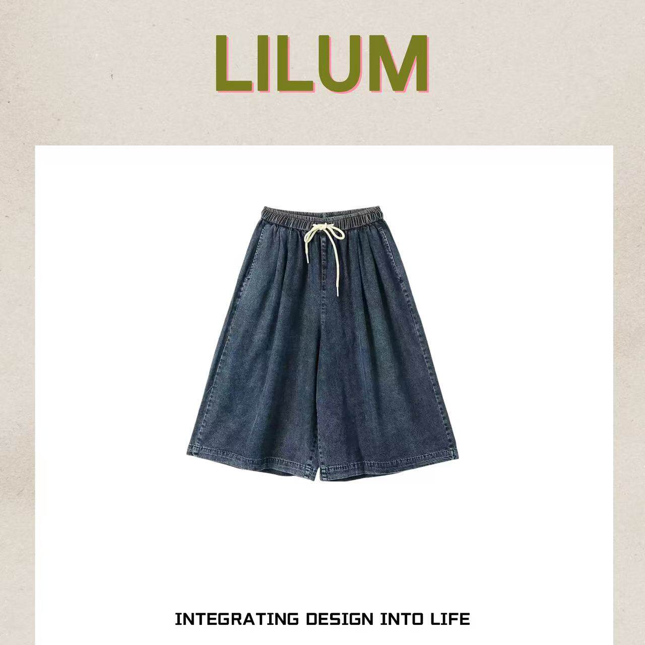 【小田直播间】LILUM厘白【墨影休闲裤】时尚百搭休闲裤
