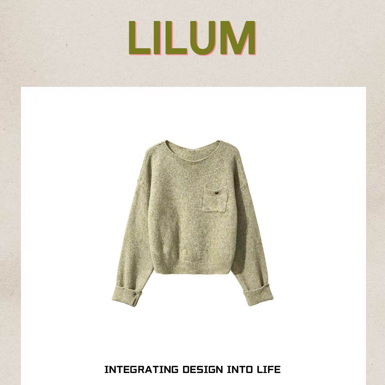 【小田直播间】LILUM厘白【幅度毛衣】时尚百搭休闲毛衣