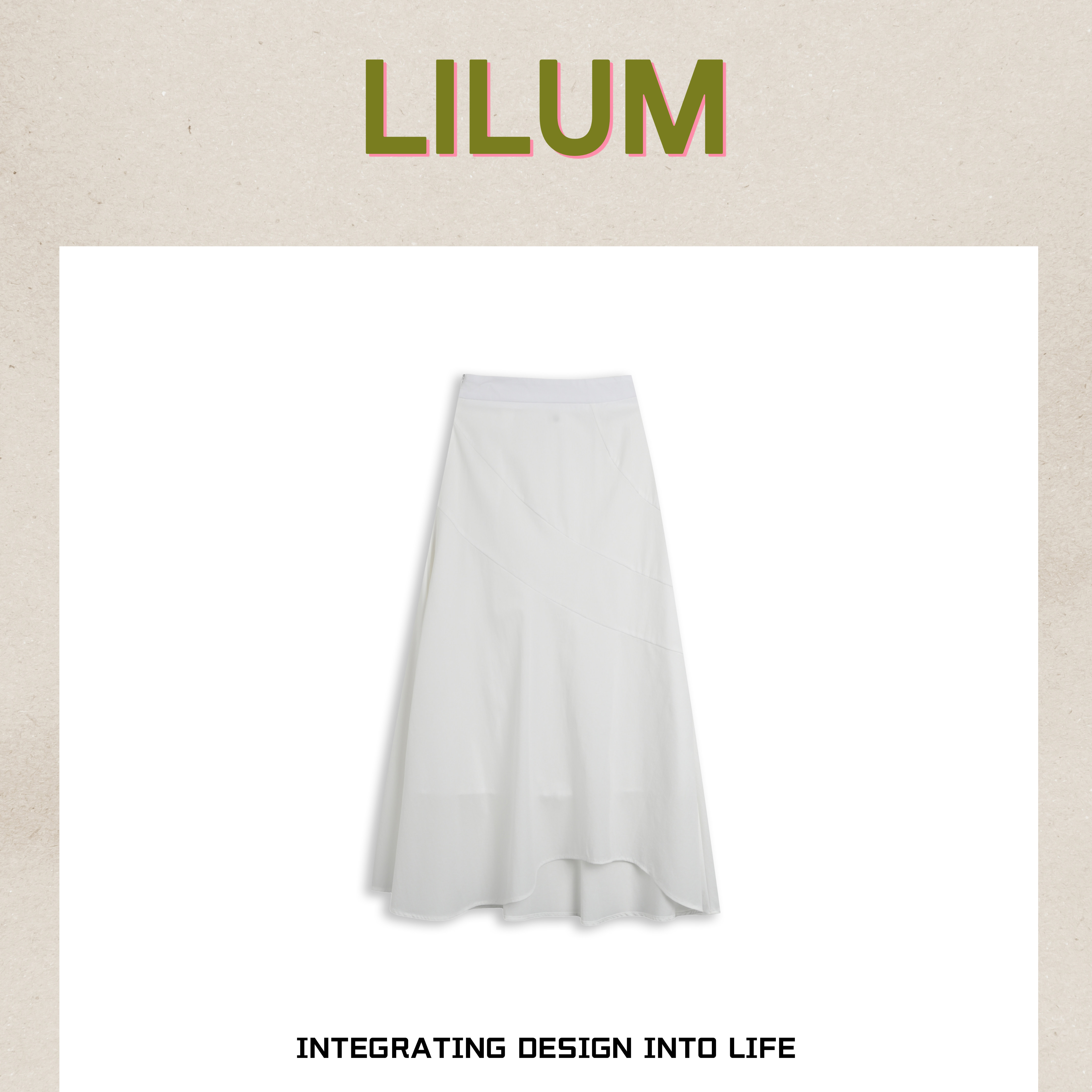 【小田专享】LILUM厘白【幽微半裙】时尚百搭休闲半身裙