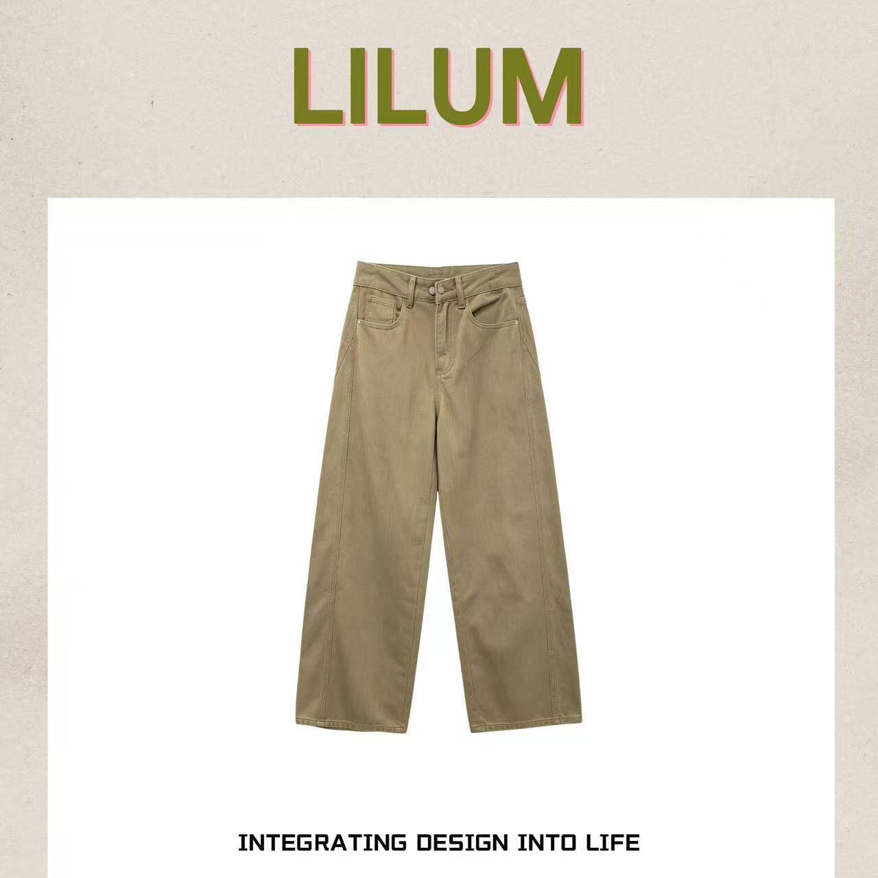 【小田直播间】LILUM厘白【星斗休闲裤】时尚百搭休闲裤