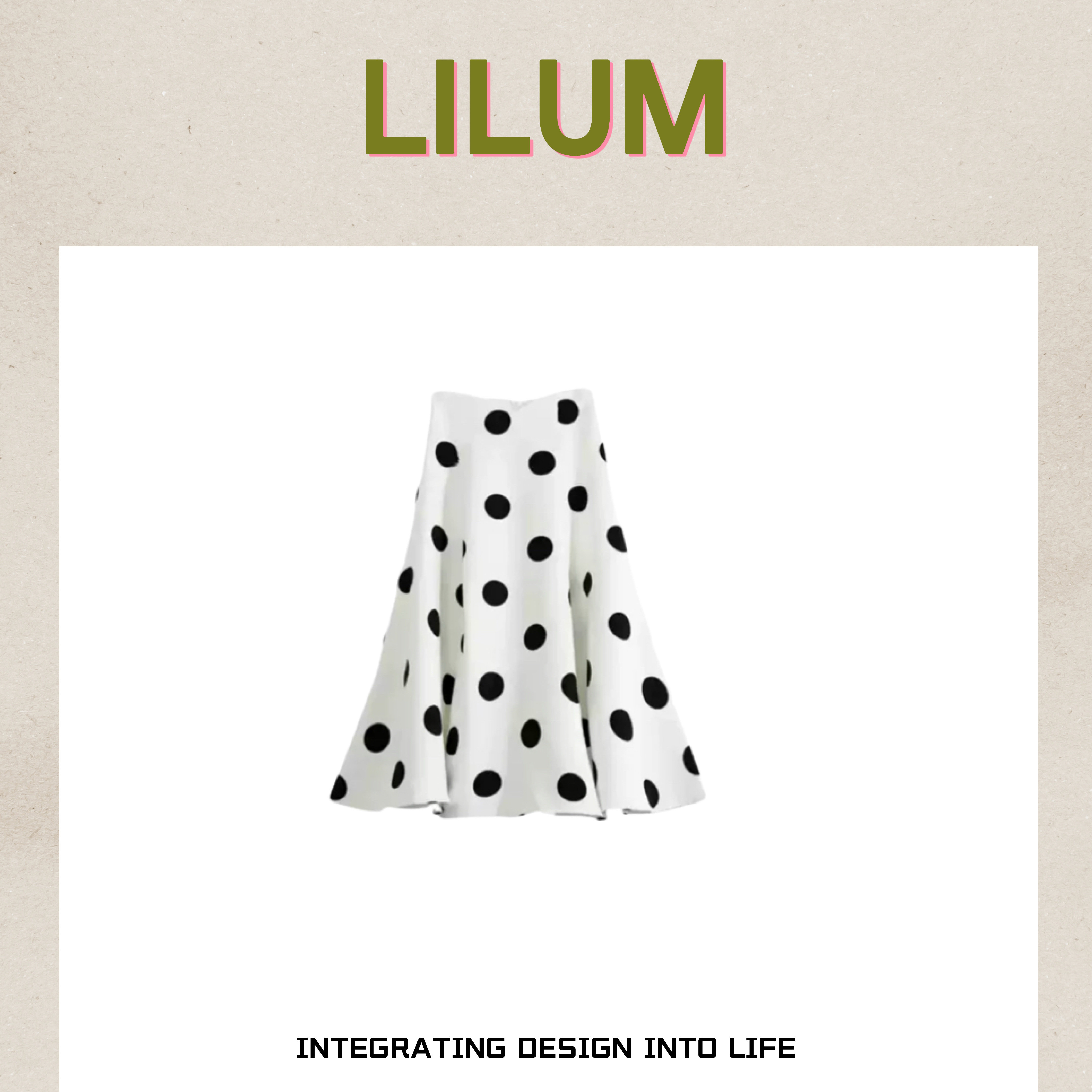 【小田直播间】LILUM厘白【松雪半裙】时尚百搭休闲半身裙