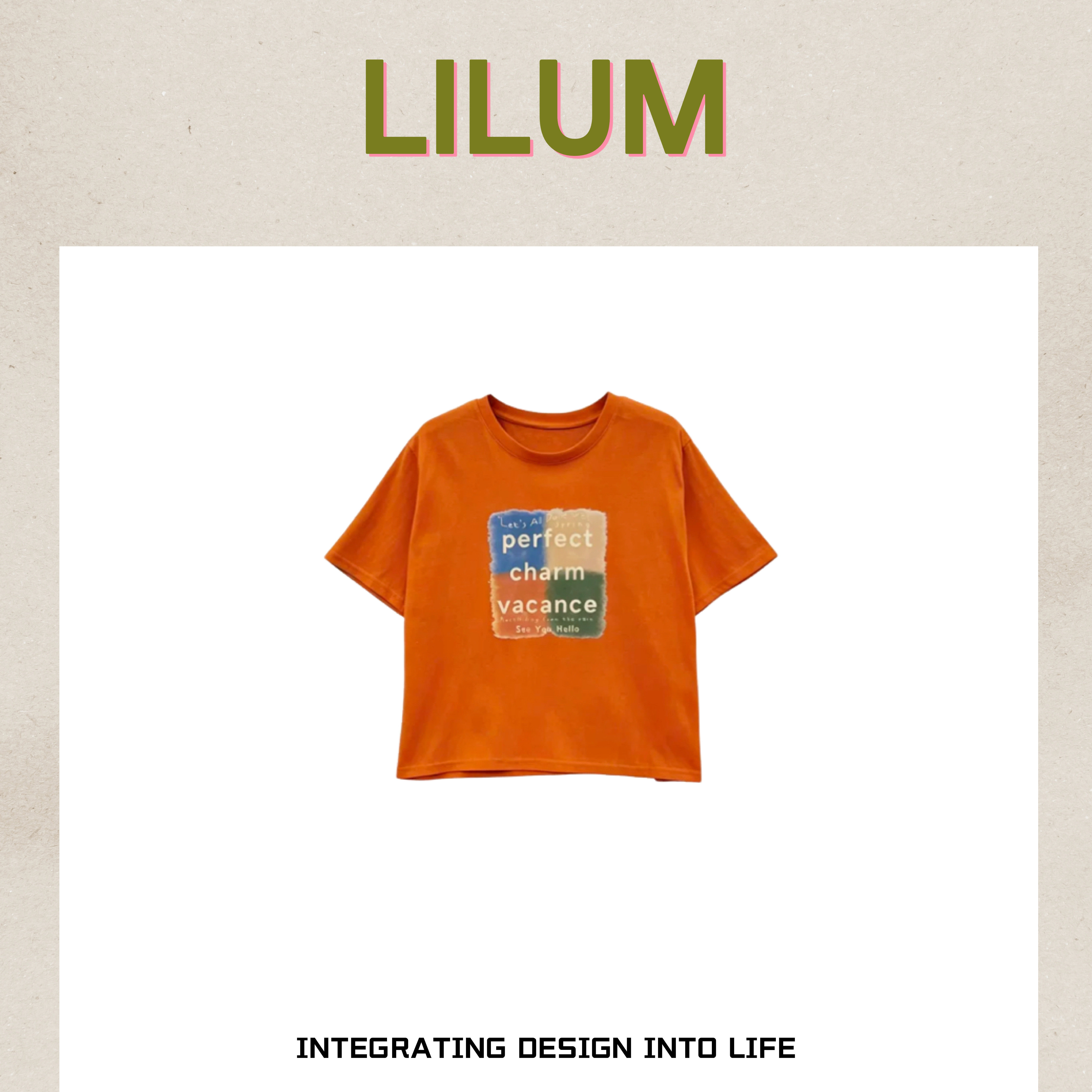 【小田直播间】LILUM厘白【夏沫短袖】时尚百搭休闲短袖