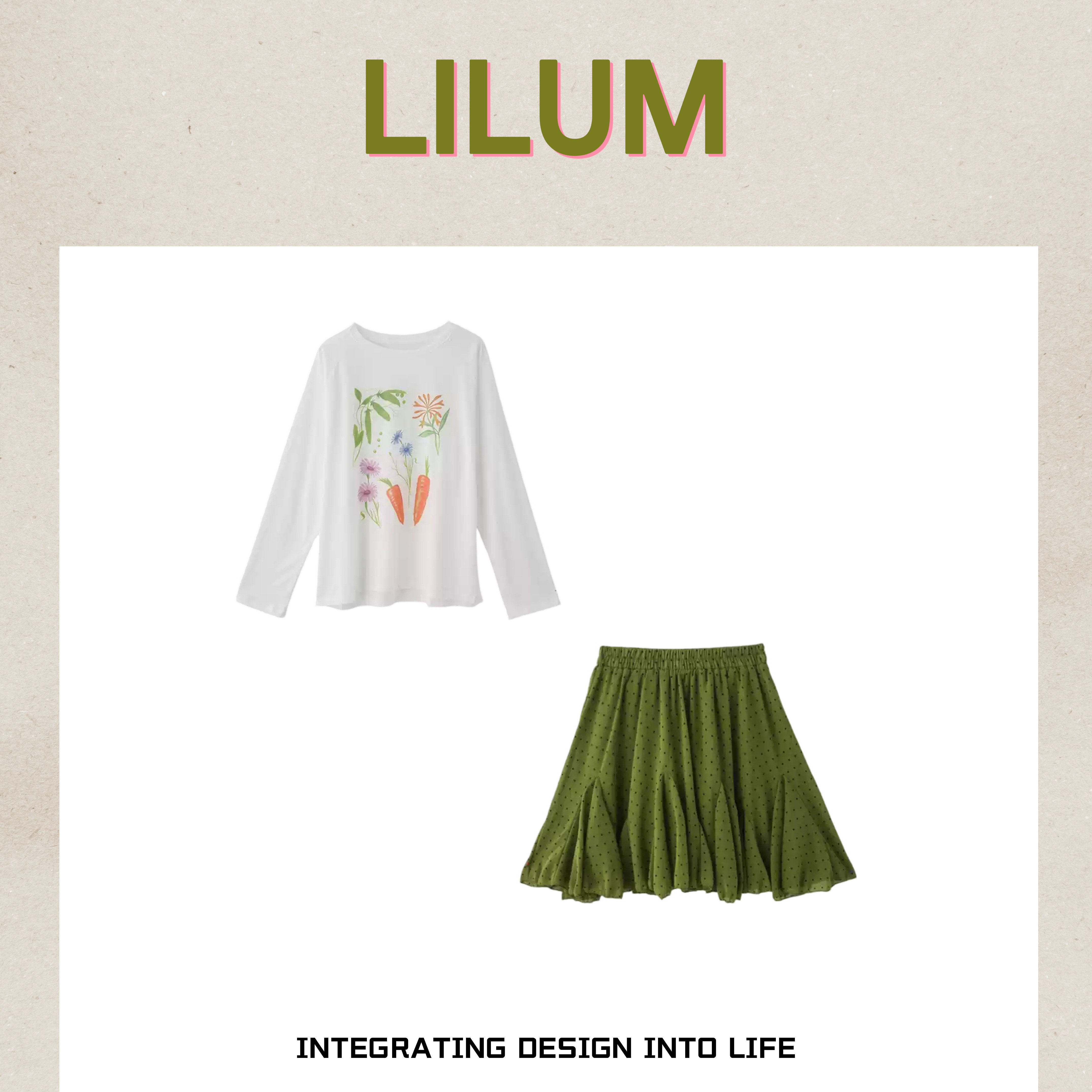 【甜甜专享】LILUM厘白【愁玉套装】时尚百搭休闲套装