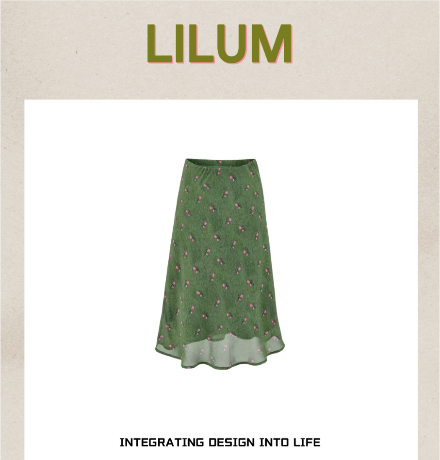 【小田直播间】LILUM厘白【花述半裙】时尚百搭休闲半身裙