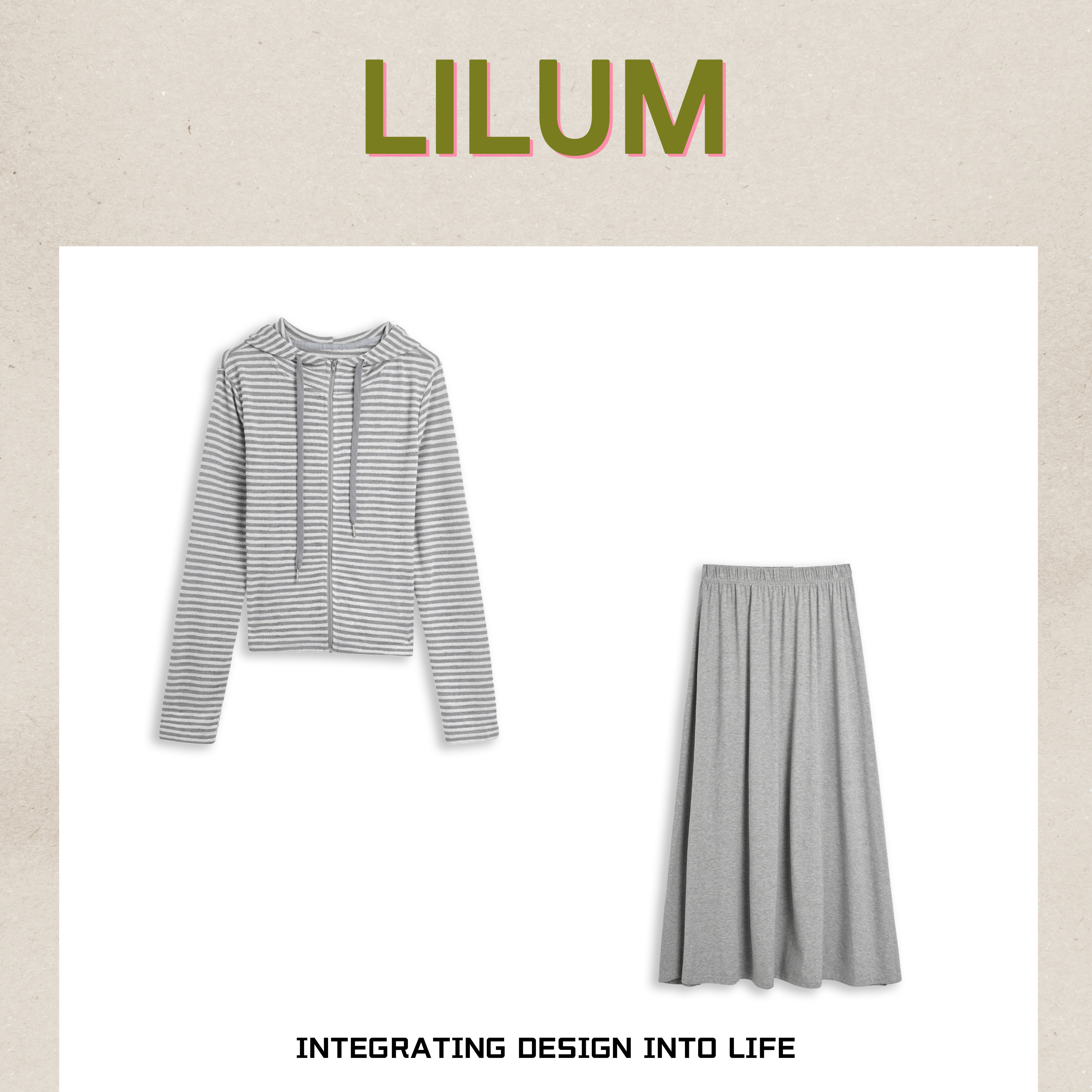 【小田专享】LILUM厘白【似锦套装】慵懒百搭休闲套装