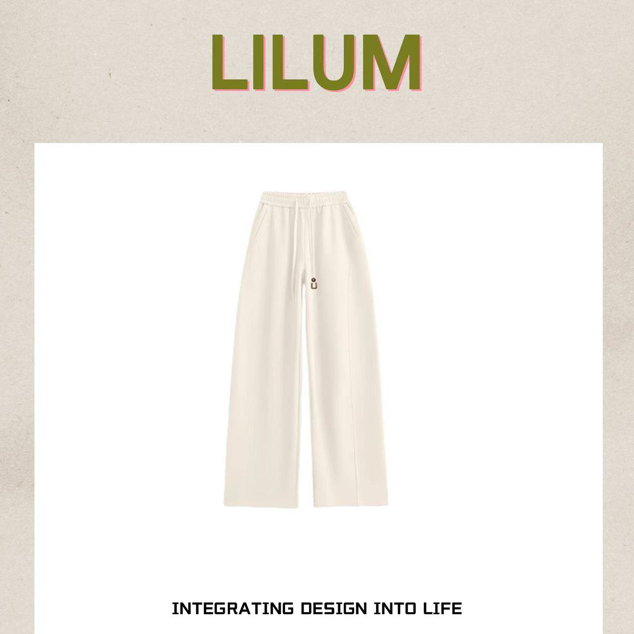 【小田直播间】LILUM厘白【秋水休闲裤】时尚百搭休闲裤