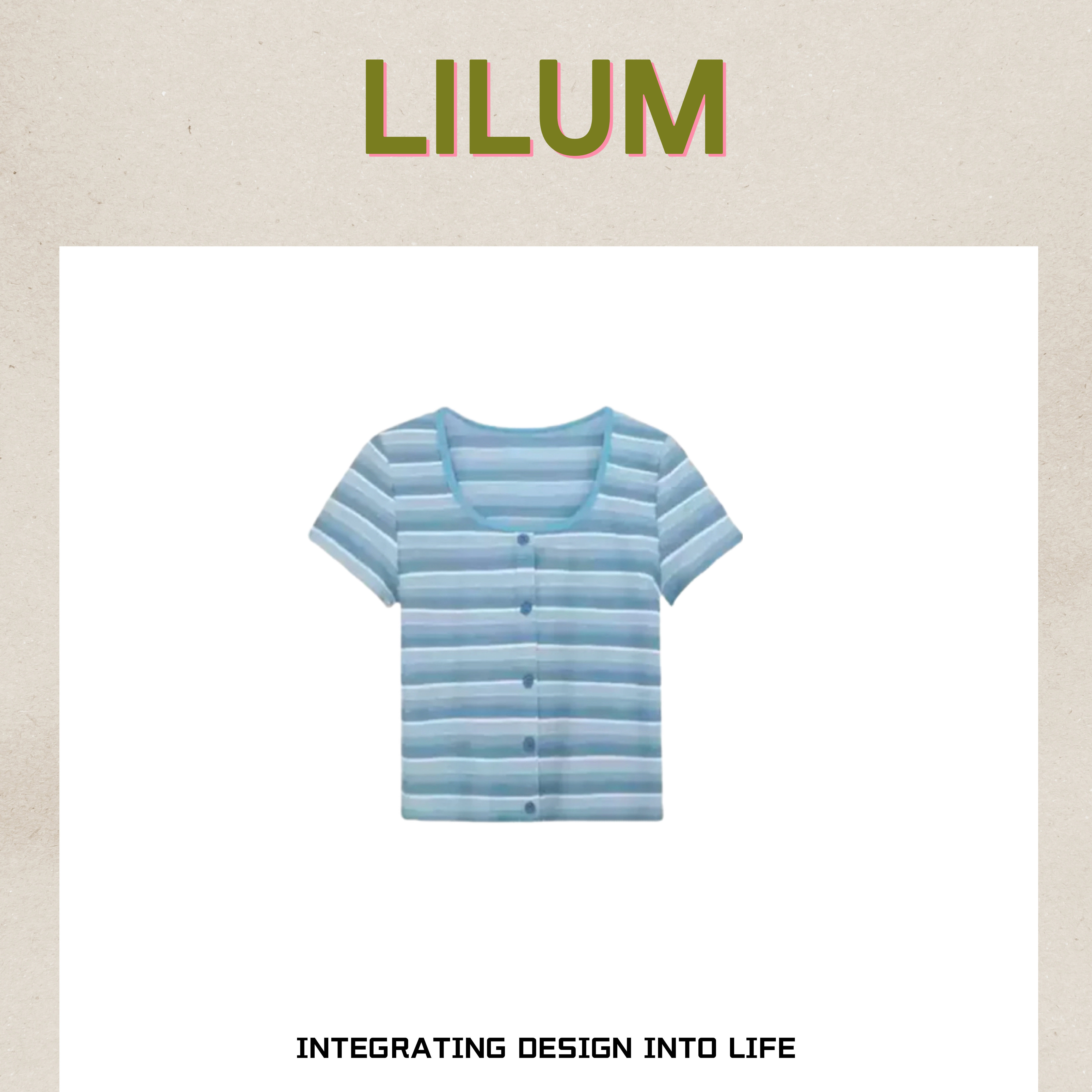 【小田直播间】LILUM厘白【心境短袖】时尚百搭休闲短袖