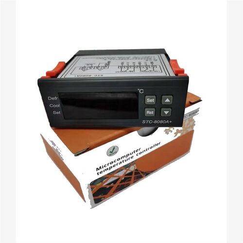 STC-8080A+冷冻冷藏海鲜池微电脑温度控制器-40~50度有化霜